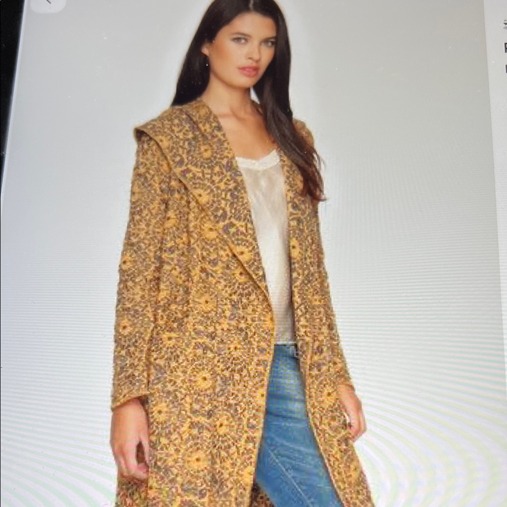 Johnny Was Yellow and Brown Trench Coat